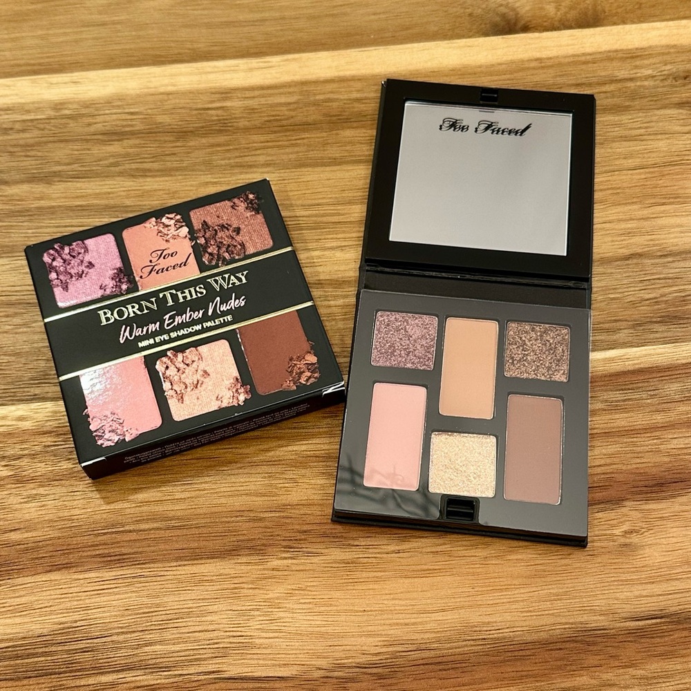 NIB Too Faced Born This Way Warm Ember Nudes Mini Eye Shadow Palette
